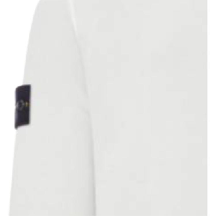 STONE ISLAND Logo Patch Crew Neck Long Sleeve Sweatshirt Men Sweatshirt Gray 811561241-V0160