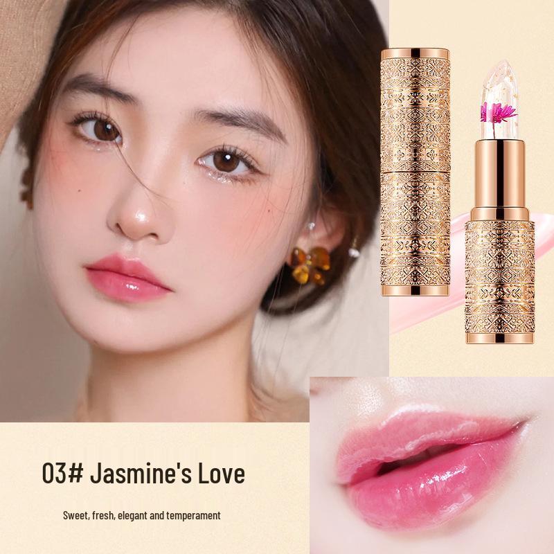 

Crystal Color-Changing Flower Lipstick for Women - Moisturizing, Long-Lasting, Non-Staining Petal Lip Balm 3.5g/pcs