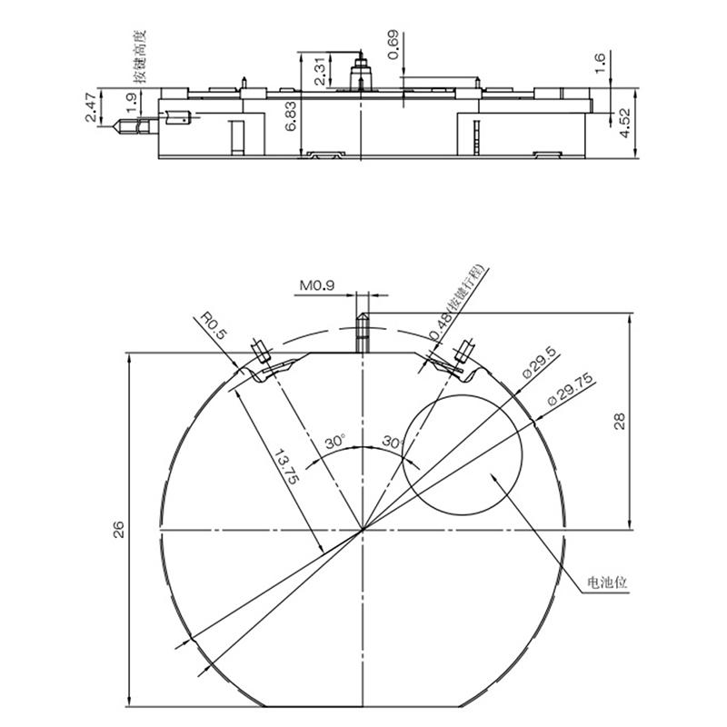 Watch Movement Accessories Pe90 Movement 6-Pin 3-Point 3\6\9 Or 6\9\12 Bit Small Second Single Calendar Maintenance