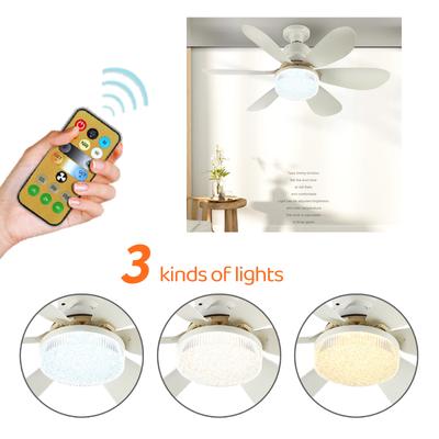 Quiet Ceiling Fan with LED Light 16.5 Inch Air Remote Control for Kitchen Bedroom Dining Room