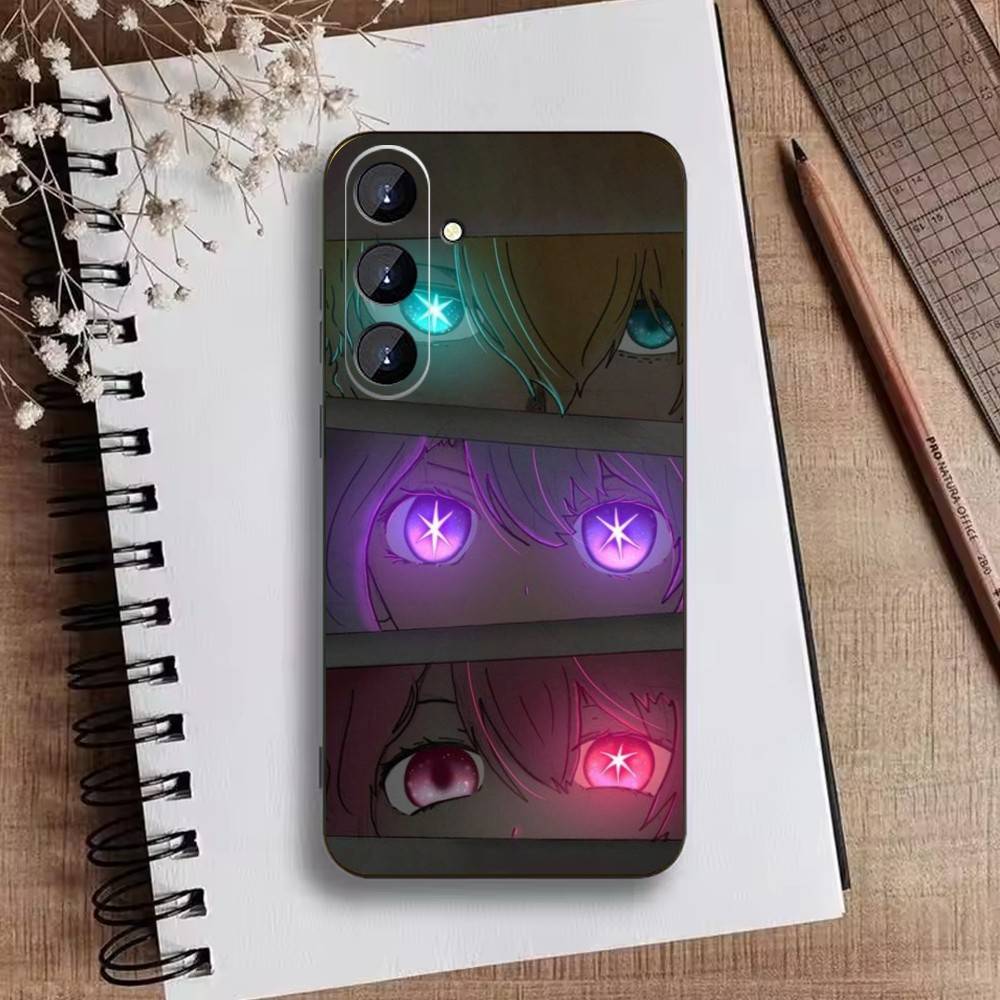 Oshi No Ko A-Anime Cute Phone Case For Samsung Galaxy A73,21,22,32,71,53,52,51,80,5G Soft Black Cover