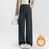 #-3 New Maternity Wide-leg Pants Drawstring Arctic Velvet Straight-leg Pants Loose Casual Trousers for Outer Wear