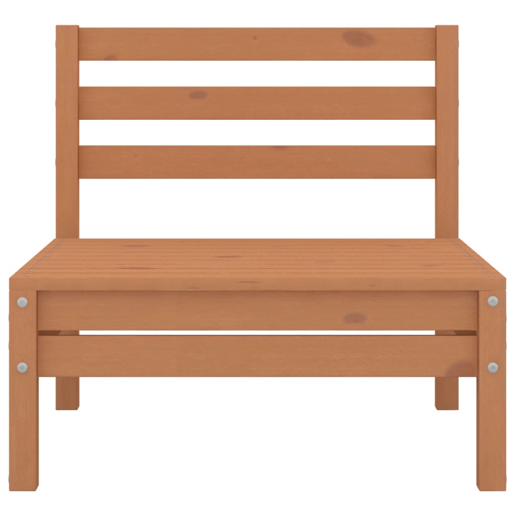 4 Piece Garden Lounge Set Honey Brown Solid Pine Wood