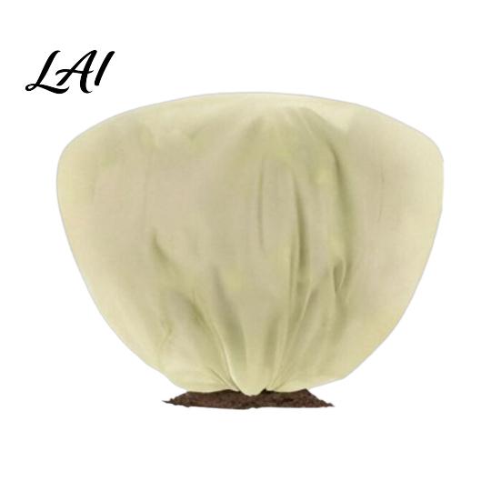 Reusable Non-woven Garden Fabric Plant Winter Protection Cover Frost Cloth with Drawstring Freeze Cold Resistant Yard Cover Bag for Outdoor