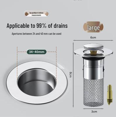 Tappo e Filtro per Lavandino a Pop-Up: Accessorio per lavabo a prova di odore e anti-intasamento