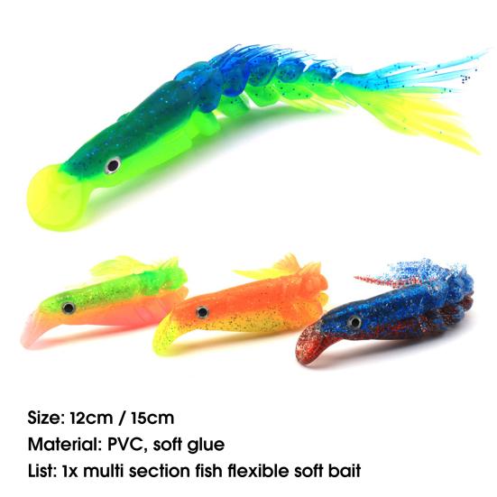 Soft Lures Simulation Spinner Bait 12cm/10.2g 15cm/18.5g Sea Fishing Fake Lure Bait Fishing Tackle