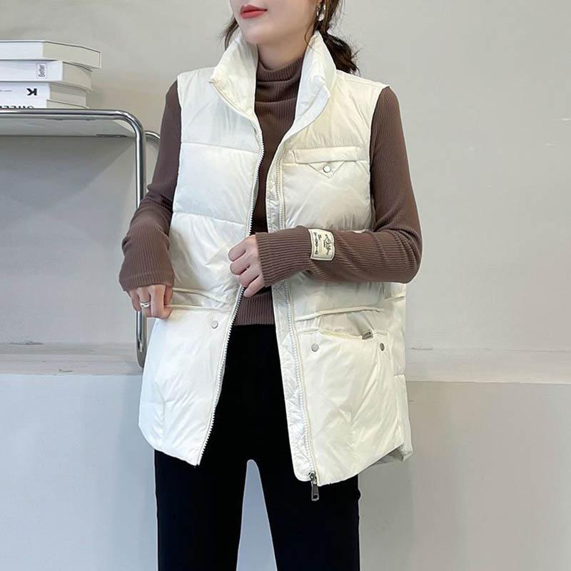 Down Vest for Women Autumn Winter Thickened Windproof  Sleeveless Tops Vest Oversize Casual Loose Vest