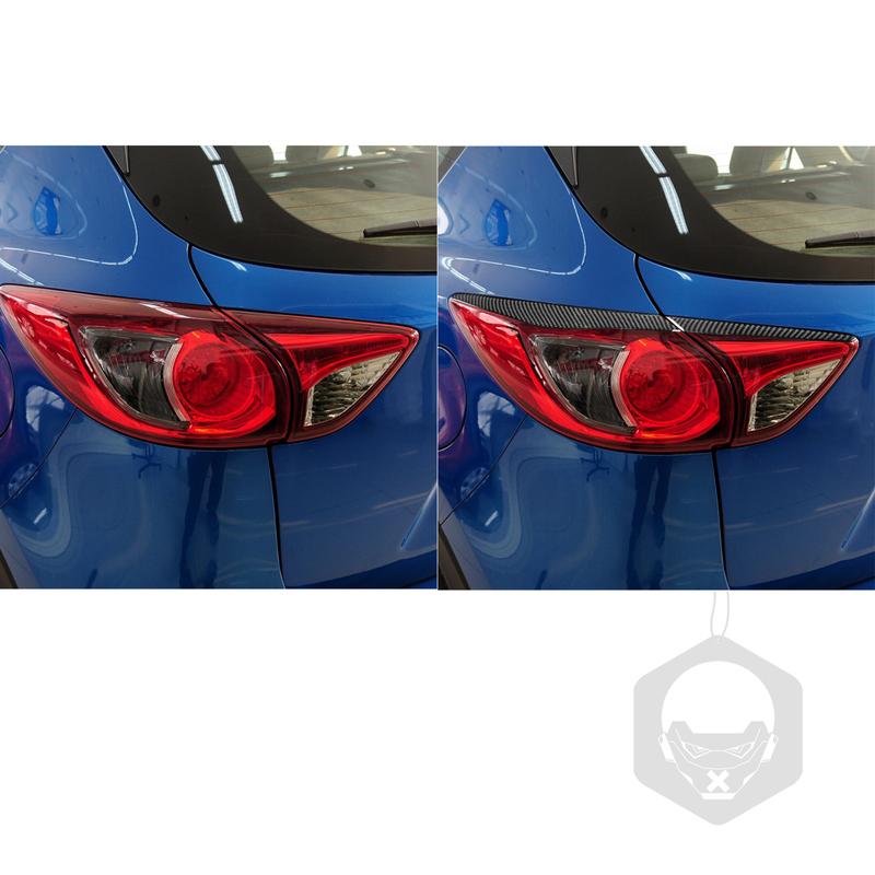 For Mazda CX5 2012-2017Car Accessories Carbon Fiber Rear Lamp Trail Light Eyelid Eyebrow Cover Trim Sticker Styling Modification
