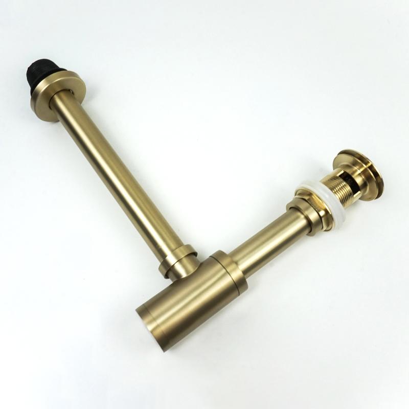 Badezimmer Siphon Spülbecken Abflussrohr Messing Geruchsverschluss Abfallflasche Trap Schwarz Gebürstet Gold Chrom Pop-Up Abflussstopfen Roségold