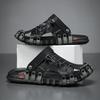Big Size 46 Luxury Men Leather Slippers Sandals Comfortable Breathable Casual Shoes Men Fashion Sneakers Leisure Men Slippers Slides Footwear Male