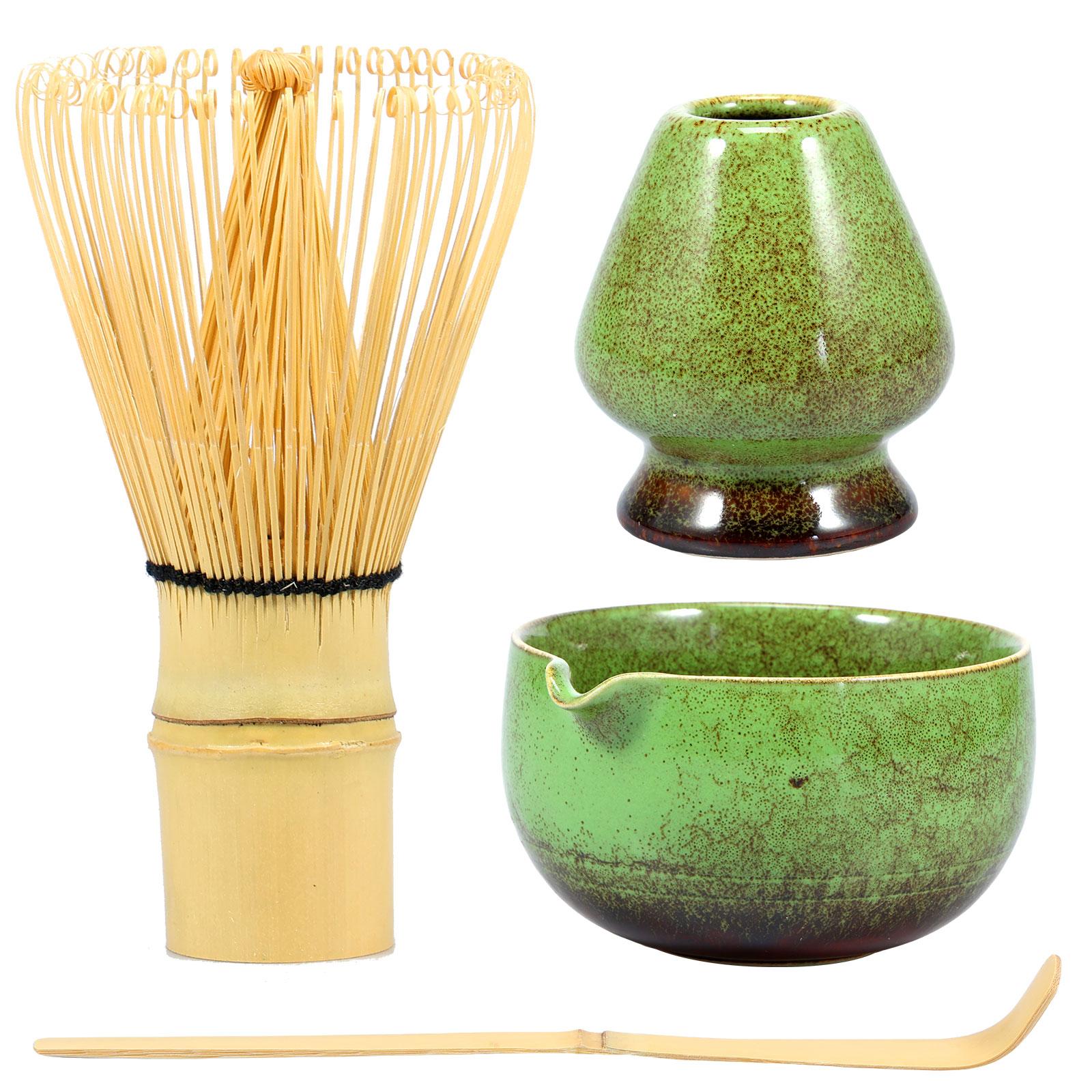 

Набор из 4 предметов для взбивания матча Элегантный японский чайный набор для матча Многоразовый набор для приготовления матча с керамической чашей для матча 500 мл, венчик для матча