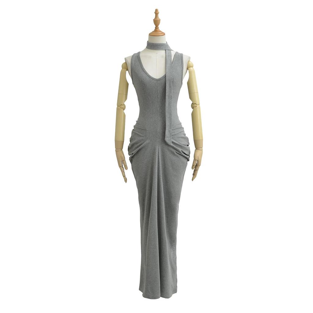 Greek Goddess Backless Halter Dress – Sexy, Stylish, and Slimming Summer Strappy Maxi