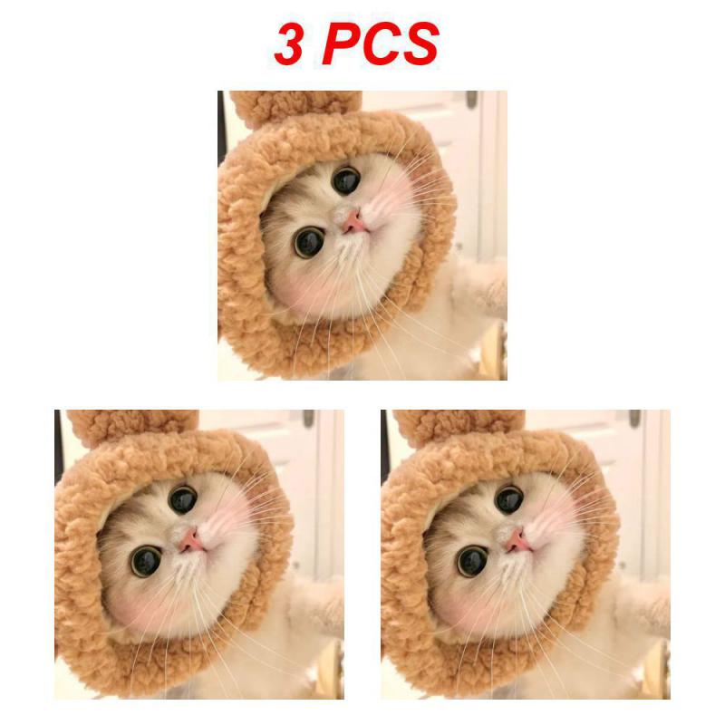 1/2/3PCS Funny Panda Hat For Pet, Warm , New Year Party, Christmas Cosplay Accessories, Photo Props, Headwear For Dog And Cat