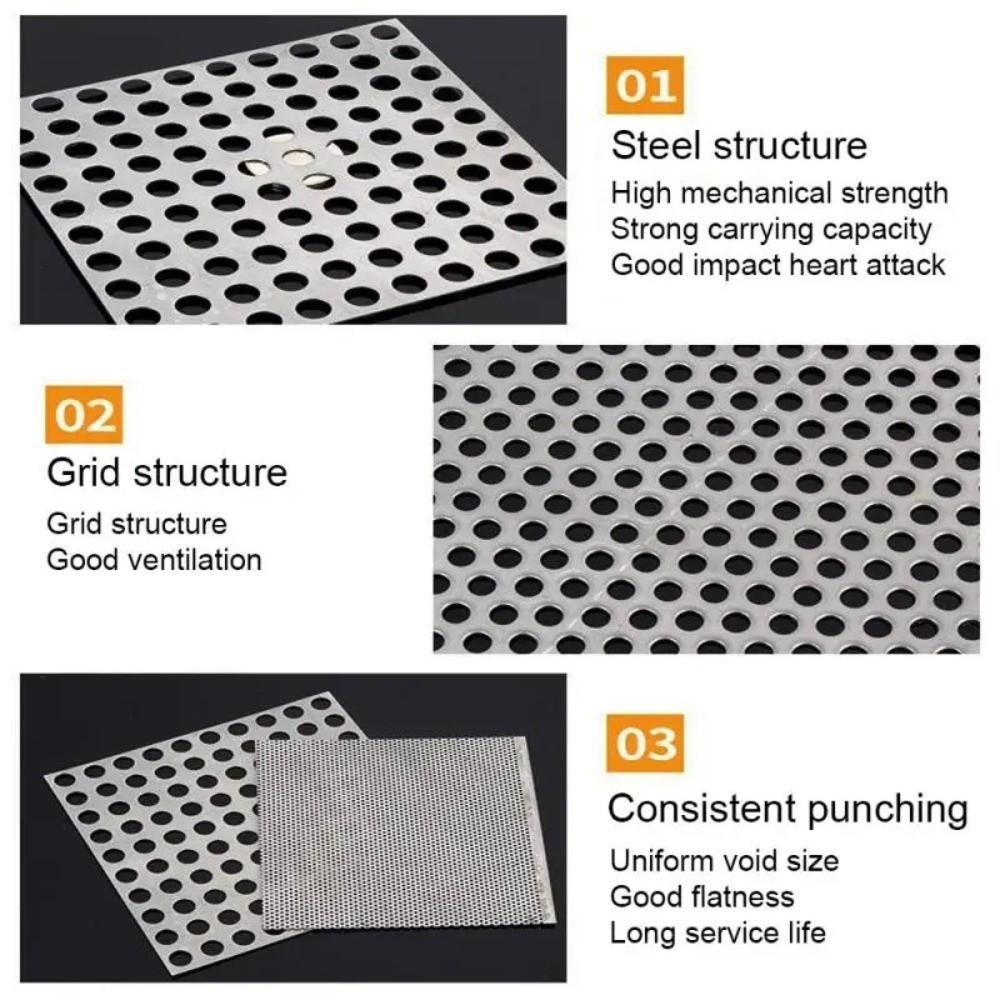 Square/round Perforated Mesh Filter Screen Thicken Bathroom Drain Cover  Kitchen Shower Drain Parts