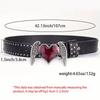 Double Hole Eyelet Grommet Gothic Waistband Trendy PU Leather Waistband Vintage Buckle Waist Belt
