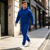 Men Active Wear Hoodie Pants Two Piece Set for Men Sports Hooded Sweatshirt Drawstring Sweatpants & Sweatpants Fall Winter Solid Color Casual