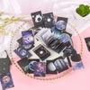 TIANZI 50pcs/pack Cosmic Starry Sky Mini Stickers Book Ins Landscape Material Sticker Scrapbooking Label Diary Journal Planner
