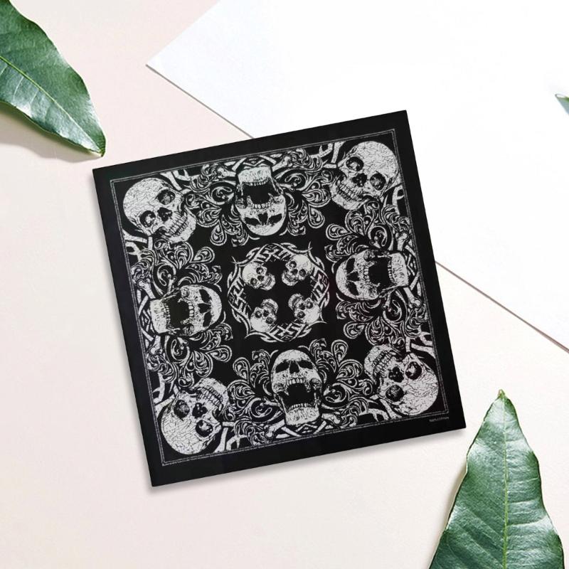 Foulard Multiuso con Stampa Teschio per Street Dance Copricapo con Stampa Digitale per Attività all'Aperto Ciclismo Escursionismo Foulard