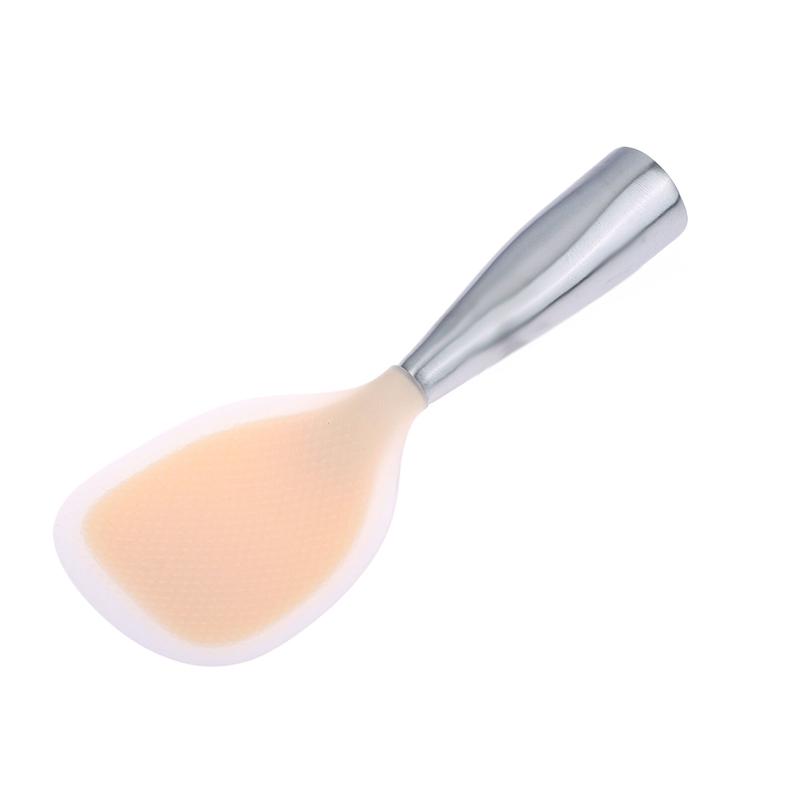 

1PC Silicone Cooking Spoon with Stainless Steel Handle Non-Stick Anti-Scalding Durable Kitchen Gadget for Pot And Rice