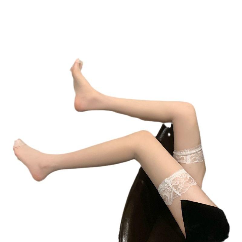 Lace Stockings Lolita High Tube Knee Socks White Lace Mid Tube Lust Lolita Vintage Jk Black Silk