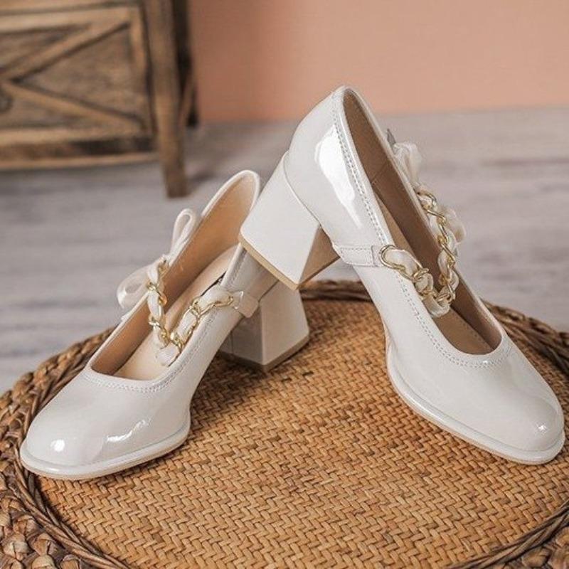 Fashion French Ladies Mary Janes Shoes Luxury Brand Sexy High Heel Banquet Sandals Designer New Light Grace Party Shoes Pumps Shoe Mujer