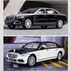 1:Benz S680-Legierungsautomodell im Maßstab 24, zurückziehbares Spielzeugauto mit Sound und Licht als Geschenk für Sammlerstücke. Druckguss-Automodell