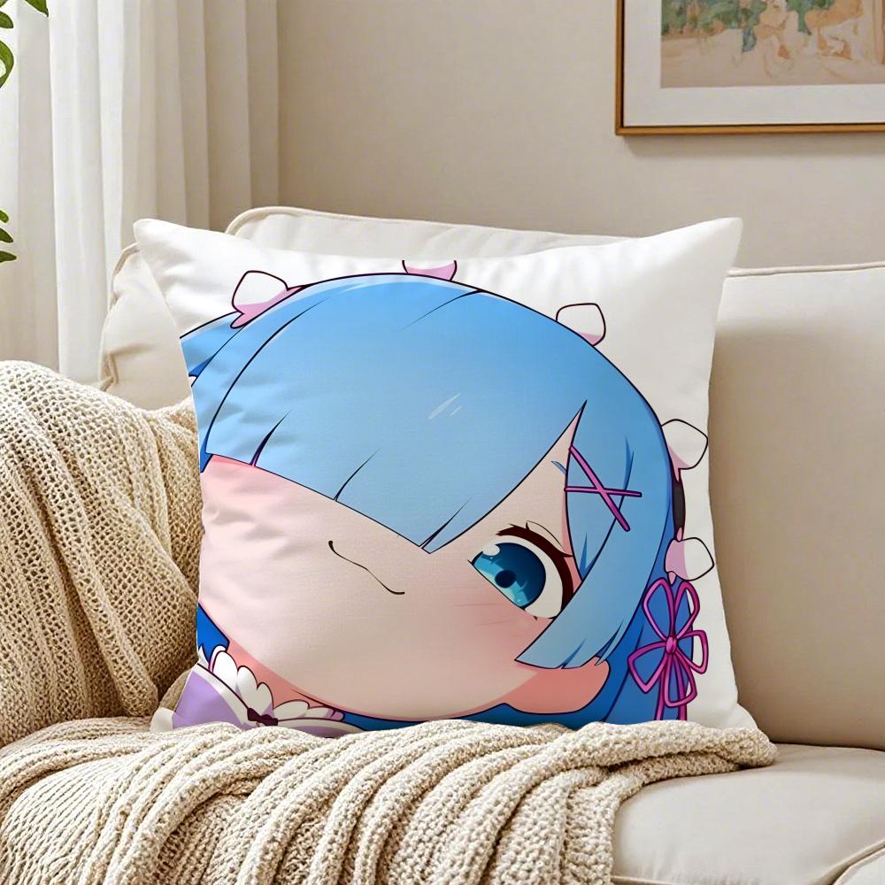 anime character loyal RRe ZZero Cushion Cover Pillowcase Antidustmite living Room Sofa Decor Cushion Room