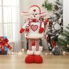 Christmas Cartoon Knitted Stretch Doll Ornament Santa Claus Snowman Elk Stand up Ornament Festival Scene Decoration