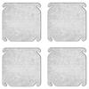4 Pieces Square Flat Blank Cover Slim Electrical Box Curved