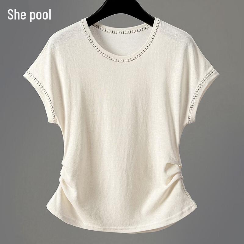 Women s Casual Sleeveless Pleated T-Shirt One Size