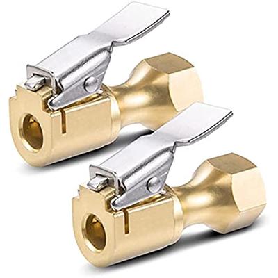 Air Chuck Durable Convenient Use Twist-on Tire Chuck Clip-on Air Chuck Heavy Duty Closed Flow Lock On Tire Chuck With Clip For Inflator Gauge Compres