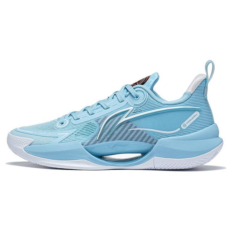 New LiNing Super Light V2 Breathable Support Cushioning Wear Resistant Rebound Low Top Basketball Shoes Blue ABAT029-8