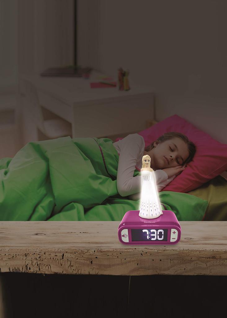 Lexibook Night Light Alarm Frozen Elsa Digital Desk Clock RL800FZ Clock, Clock, (Authentic Product)