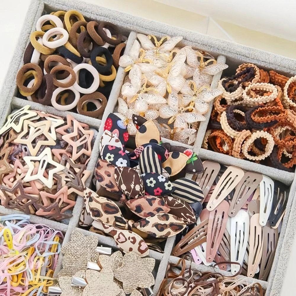 852 Pieces/Set with Hair Ties Girls Hair Bands No Hurt Hair Kids Hair Accessories Princess Gift Set