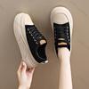 Fashion Comemore 2025 Spring New Thick Bottom Sneakers for Women Casual Flat Heightening Mixed Color Fashion Leisure Sport Women's Shoes