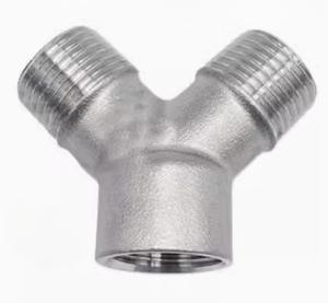 1/4" 3/8" 1/2" 3/4" 1" 1-1/4" 1-1/2" 2" BSP Female Y Shape 3 Ways Connector Coupler Splitter 304 Stainless Steel Pipe Fitting