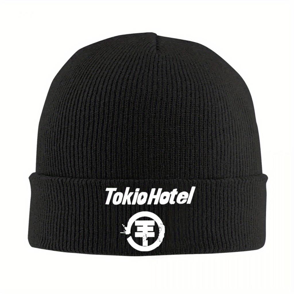 Tokio Hotel Logo Rock Hats Autumn Winter Beanie Warm Band GerUnisex Pop Cap Unisex Bonnet
