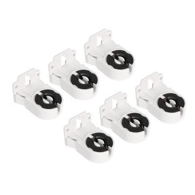 PATIKIL T8 Leuchtstofflampenfassung, 6er-Pack, Ohne Starter, G13 Sockel, LED Leuchtstoffröhren-Ersatz, WeißSchwarz