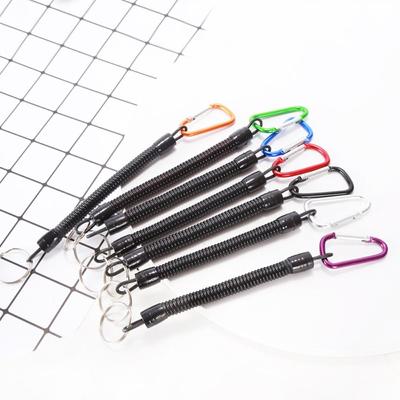 Security Gear Anti-lost Phone Keychain Fishing Lanyards Spring Elastic Rope Spring Key Cord
