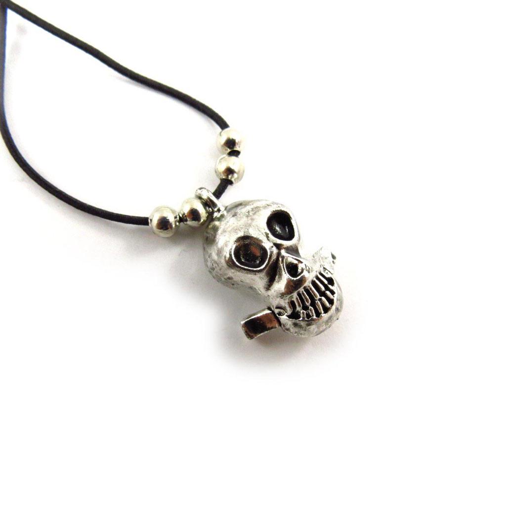 Les Trésors De Lily [J7228] - Black 'Skull' Designer Bracelet