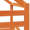 High Bed with Roof Wax Brown 80x200 cm Solid Pine Wood