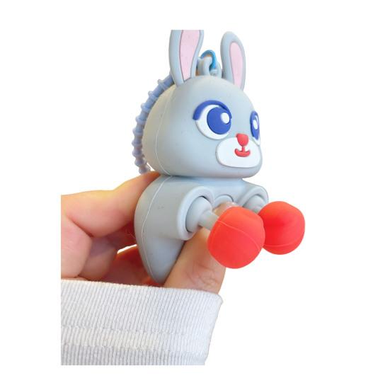 

Keychain Pendant Cartoon Bear Panda Shape Stress Relief Fidget Pendant with Bead Chain Lanyard Keys Bags Decompression Toy