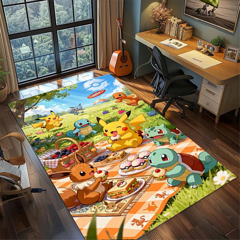 Non Slip Washable Floor Mat "Pokémon" Large Area Rug Carpet Bedroom Gamer Room Home Decor—kwq72