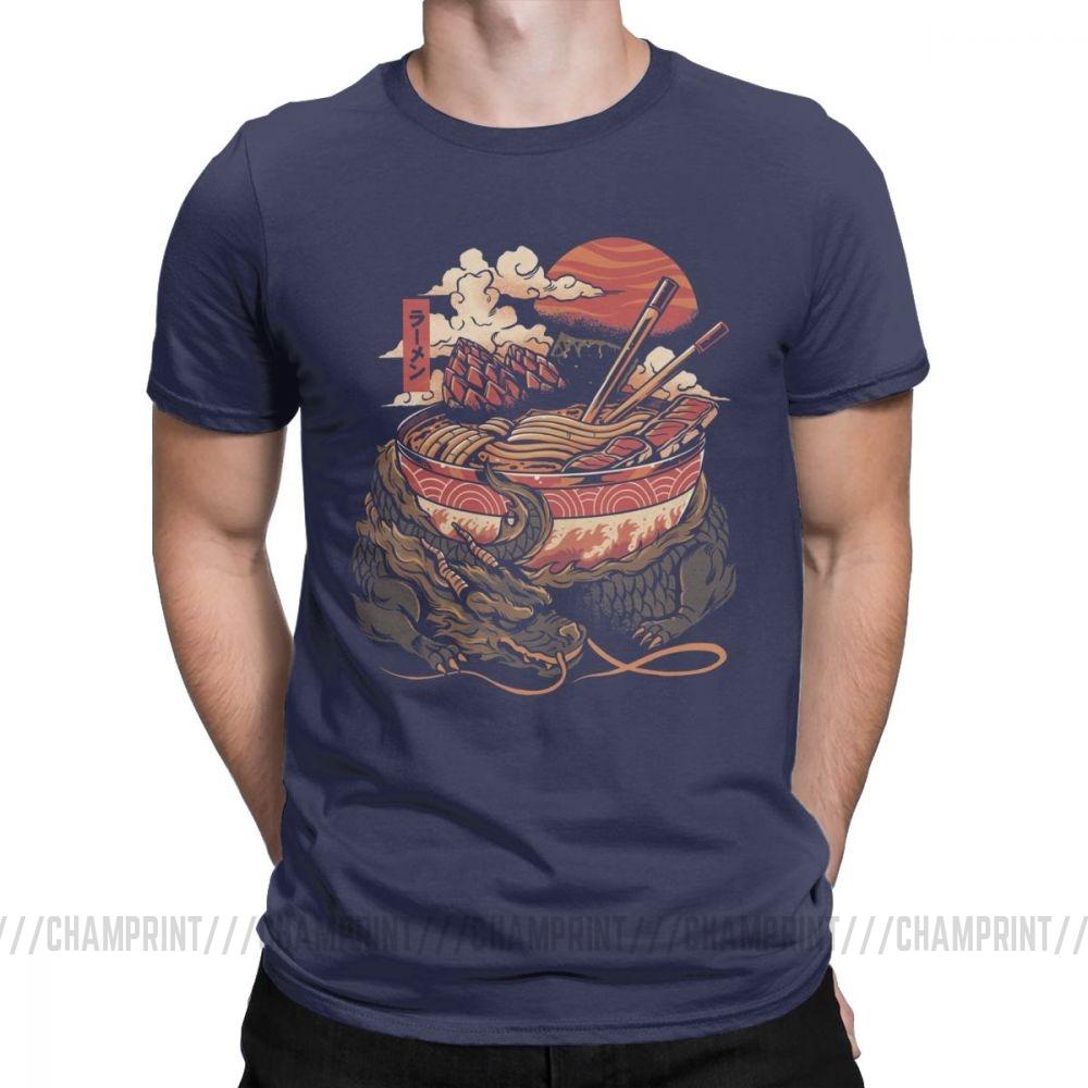 Great Sushi Dragon Tee Shirt Japan Japanese Noodle Ramen Top Kaiju Izakaya Harajuku Streetwear Retro Men