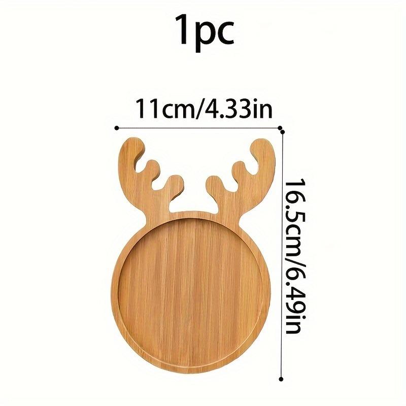 Поднос из бамбука с рождественским оленем — мини-сервировочное блюдо для суши — фото 5
