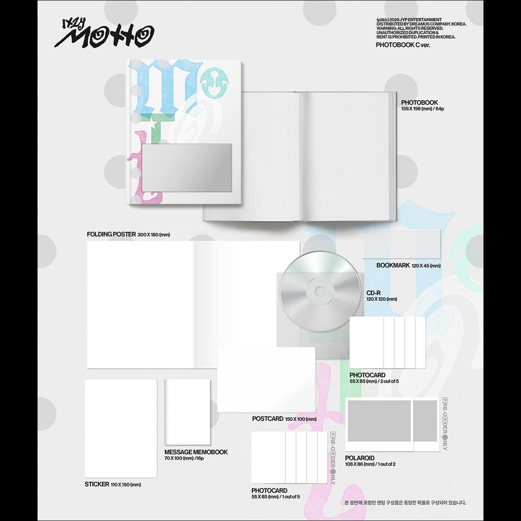 [Pre-order] ITZY [Motto] PHOTOBOOK Ver. (A/B/C Ver.) + Free Gift