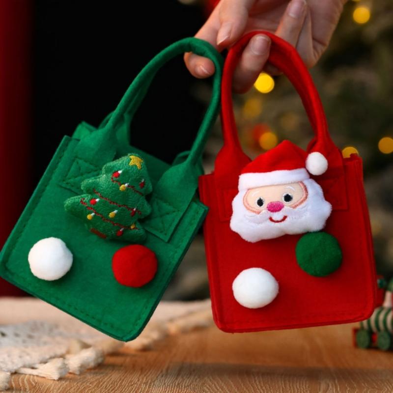 Świąteczna Torba na Prezent Torba na Prezent Torba Płócienna Torba na Wigilię Torba do Ręki Torba Opakowaniowa do Niesienia w Ręku na Cukierki Jabłka