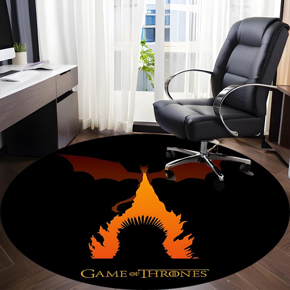 1 Stück Game of Thrones Büro Runder Teppich, Unter Bürostühlen Schlafzimmer Wohnzimmer Heimdekoration a0926083