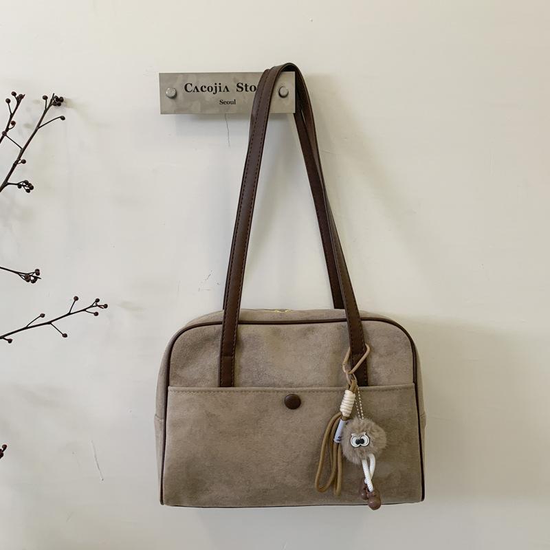 Retro Tasche Damen große Kapazität neu Herbst und Winter lässige Schulter Achseltasche Pendler Kissen Tasche