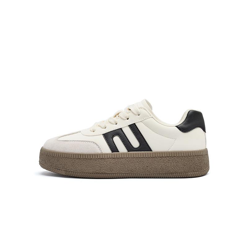 Augustine thick-soled little white shoes women's 2025 new autumn casual flat-soled German training shoes soft baseplate shoes with skirts